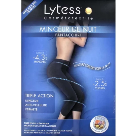 Lytess Dermotextile Minceur de Nuit 1 Pantacourt Noir Taille : L/XL
