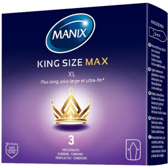 Manix King Size Max Préservatifs x 3