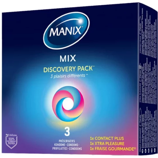 Manix Mix Discovery Pack Préservatifs x 3