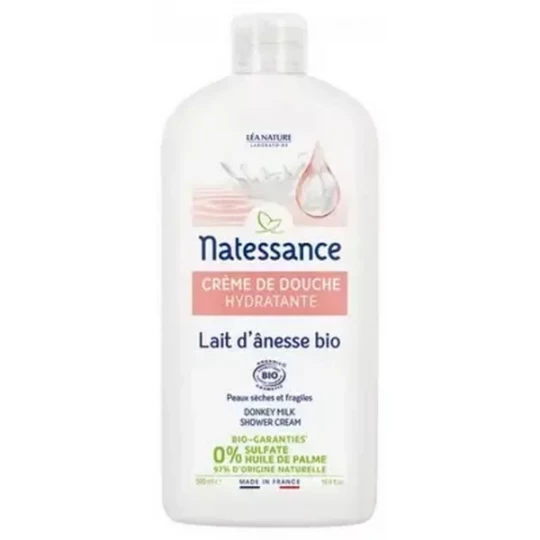 Natessance Crème de Douche Lait d'Ânesse Bio 500 ml