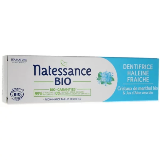 Natessance Dentifrice Haleine Fraîche Bio 75 ml