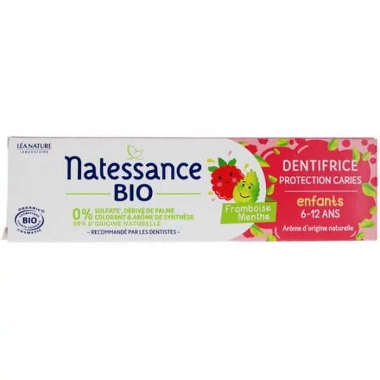 Natessance Dentifrice Protection Caries Enfants 6-12 ans Bio 75 ml
