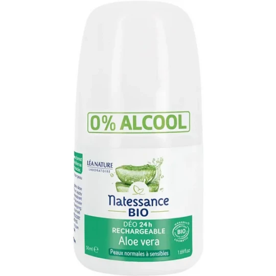 Natessance Déo 24h Aloe Vera Bio Rechargeable 50 ml