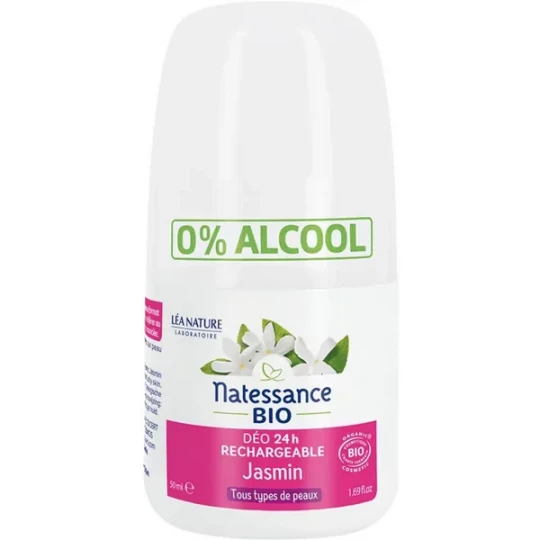 Natessance Déo 24h Jasmin Bio Rechargeable 50 ml