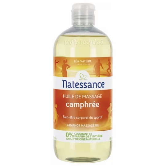 Natessance Huile de Massage Camphrée 500 ml