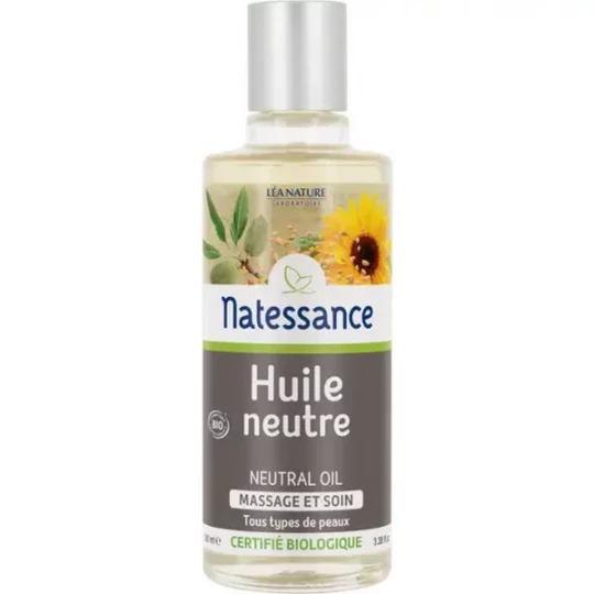 Natessance Huile Neutre Massage et Soin Bio 100 ml