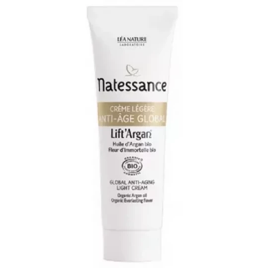 Natessance Lift Argan Crème Légère Anti-Âge Global Bio 50 ml