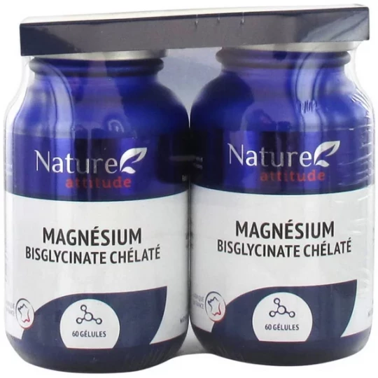 Nature Attitude Magnésium Bisglycinate Chélaté Gélules 2 x 60