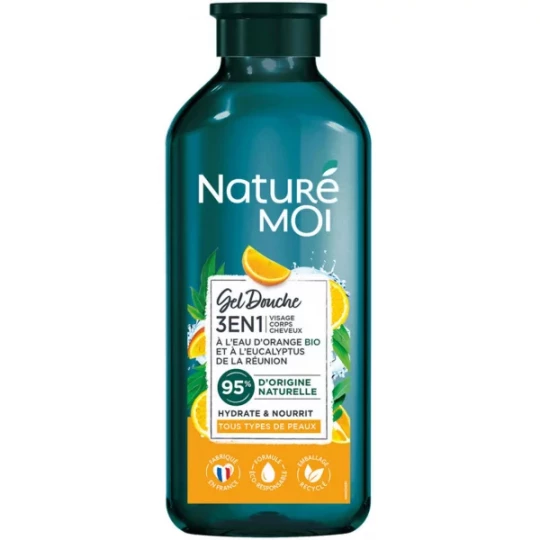 Naturé Moi Gel Douche 3 en 1 Eau d'Orange Bio et Eucalyptus 250 ml