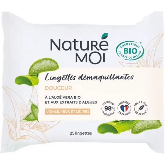 Naturé Moi Lingettes Démaquillantes Douceur Bio 25 Lingettes