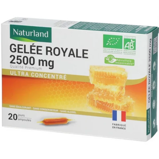 Naturland Gelée Royale 2500 mg Bio Ampoules x 20