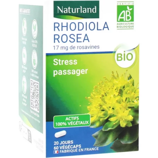 Naturland Rhodiola Rosea Bio Végécaps x 60