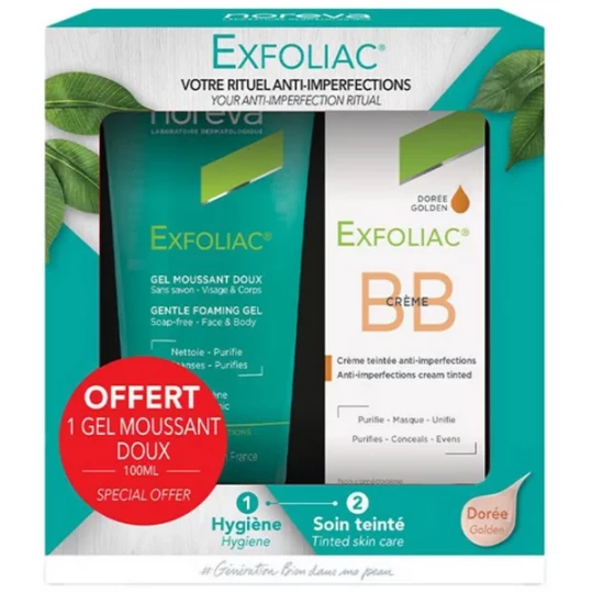 Noreva Exfoliac BB Crème Teinté 30 ml + Gel Moussant Doux 100 ml Offert - image 2