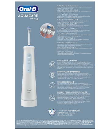 Oral'B Aquacare Séries 4 Hydropulseur Portable Avec Technologie Oxyjet