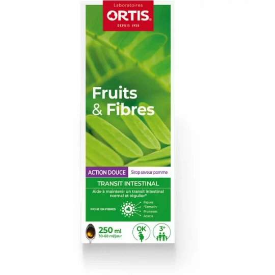 Ortis Fruits et Fibres Action Douce Sirop 250 ml - image 1
