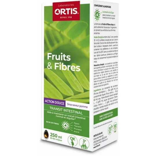 Ortis Fruits et Fibres Action Douce Sirop 250 ml - image 2