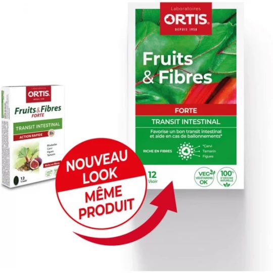 Ortis Fruits et Fibres Forte Transit Intestinal Comprimés x 12 - image 2