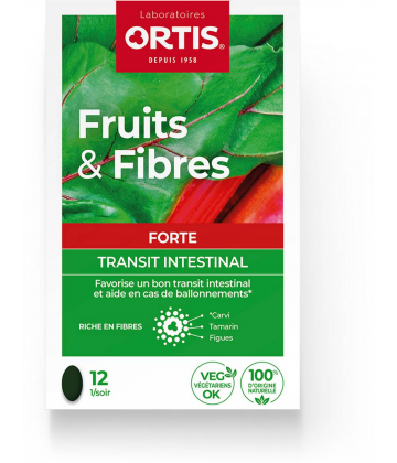 Ortis Fruits et Fibres Forte Transit Intestinal Comprimés x 12