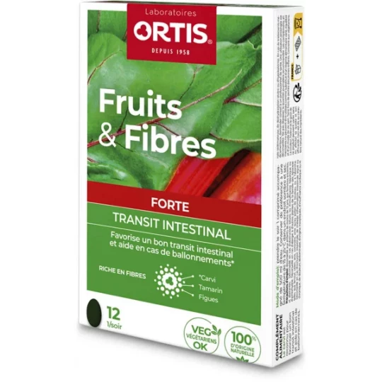 Ortis Fruits et Fibres Forte Transit Intestinal Comprimés x 12 - image 3
