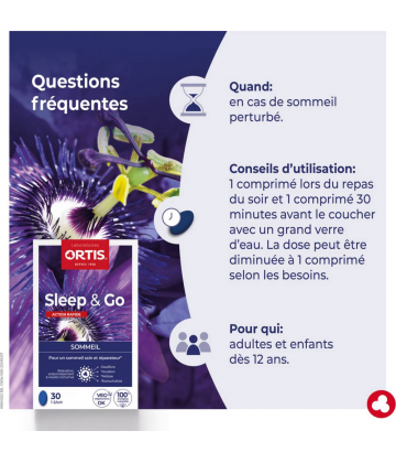 Ortis Sleep et Go Sommeil Action Rapide Comprimés x 30 - image 5
