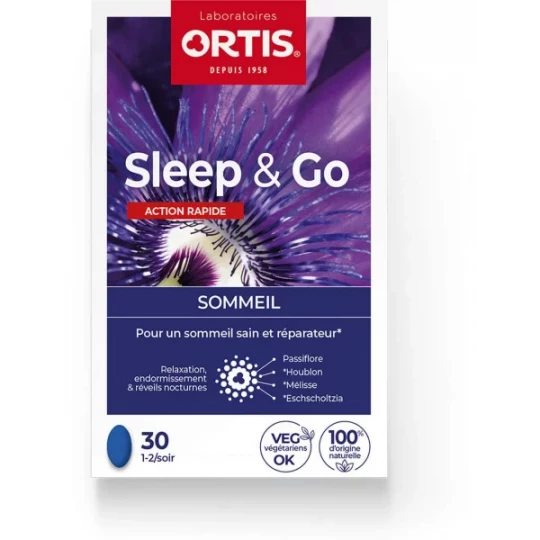 Ortis Sleep et Go Sommeil Action Rapide Comprimés x 30