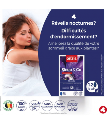 Ortis Sleep et Go Sommeil Action Rapide Comprimés x 30 - image 3