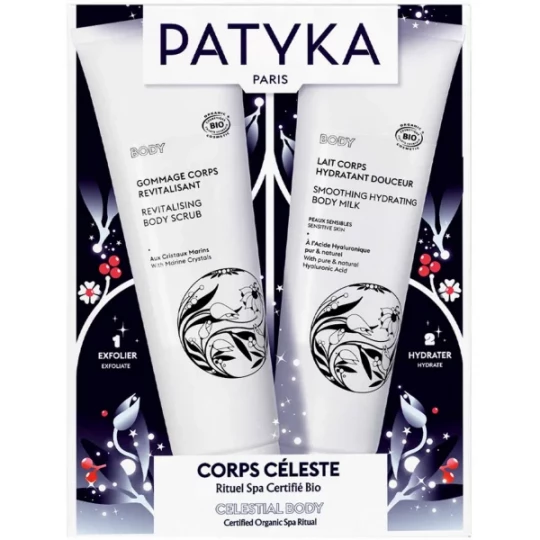 PATYKA Body Gommage Corps Revitalisant Bio 150 ml+ Lait Corps Hydratant Douceur Bio 150 ml offert