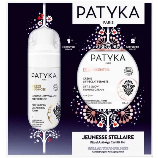 PATYKA Lift Essentiel Crème Lift-Éclat Fermeté Bio 50 ml + Clean Mousse Nettoyante Perfectrice Bio 100 ml Offerte