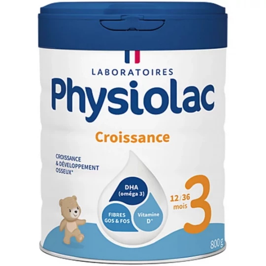 Physiolac Croissance 3 12 à 36 Mois 800 g