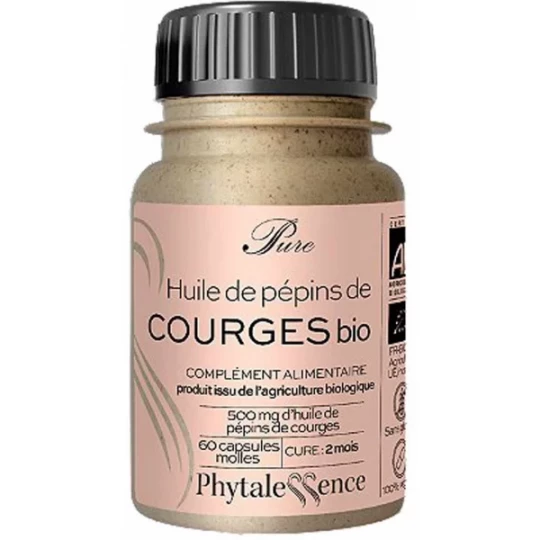 Phytalessence Huile de Pépins de Courge Bio Capsules x 60