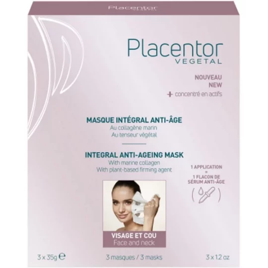 Placentor Végétal Masque Intégral Anti-Âge 3 x 35 g