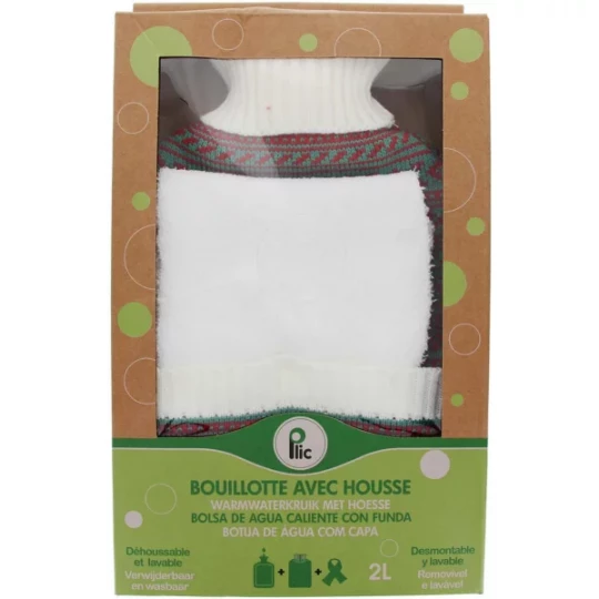 Plic Care Bouillotte avec Housse 2 L + Écharpe