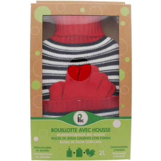 Plic Care Bouillotte avec Housse 2 L + Gants
