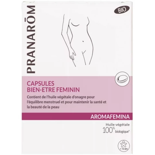Pranarôm Aromafemina Capsules Bien-Etre Féminin Bio Capsules x 30