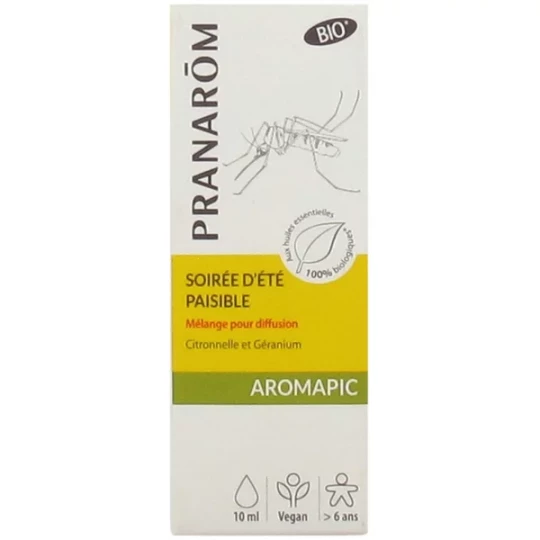 Pranarôm Aromapic Soirée d'Été Paisible Mélange pour Diffusion Bio 10 ml
