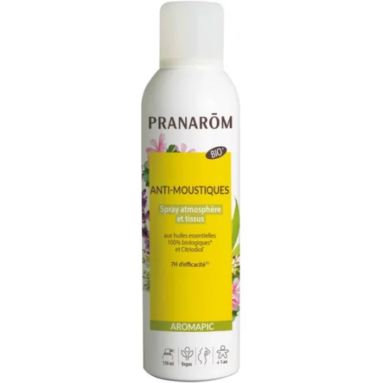 Pranarôm Aromapic Spray Anti-Moustiques Atmosphère et Tissus 150 ml