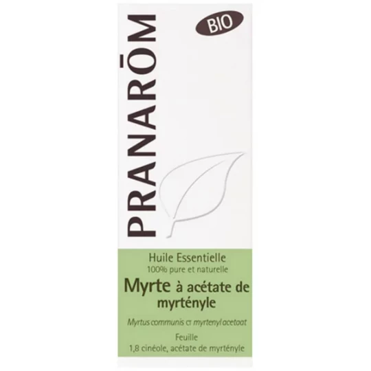 Pranarôm Huile Essentielle Myrte à Acétate de Myrtényle (Myrtus communis CT myrtenylacetaat) Bio 10 ml