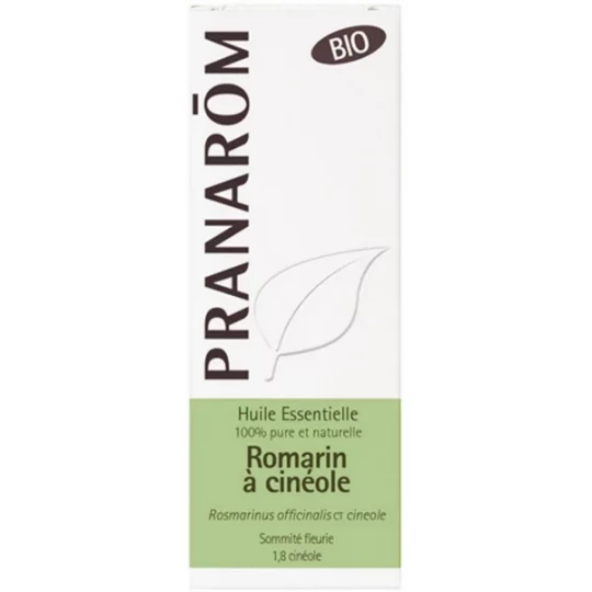 Pranarôm Huile Essentielle Romarin à Cinéole (Rosmarinus officinalis CT cinéole) Bio 10 ml