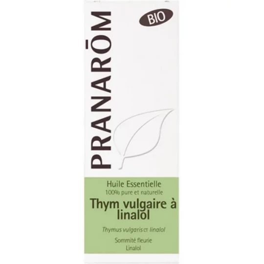 Pranarôm Huile Essentielle Thym Vulgaire à Linalol (Thymus vulgaris CT linalol) Bio 5 ml