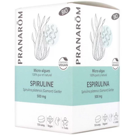 Pranarôm Micro-Algues Spiruline Bio Comprimés x 150