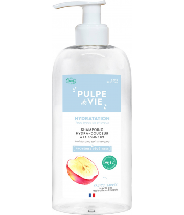 Pulpe de Vie Shampoing Hydratant Doux Pomme Bio 400 ml