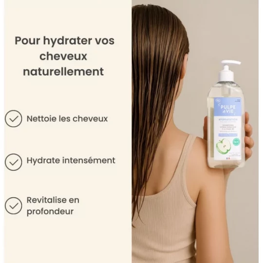 Pulpe de Vie Shampoing Hydratant Doux Pomme Bio 400 ml - image 5