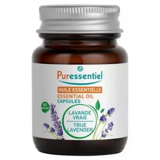 Puressentiel Huile Essentielle Lavande Vraie (Lavandula angustifolia) Bio Capsules x 60