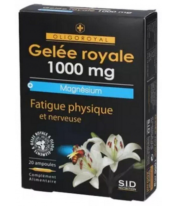 S.I.D Nutrition Oligoroyal Gelée Royale 1000 mg + Magnésium Ampoules x 20