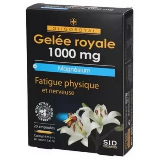 S.I.D Nutrition Oligoroyal Gelée Royale 1000 mg + Magnésium Ampoules x 20