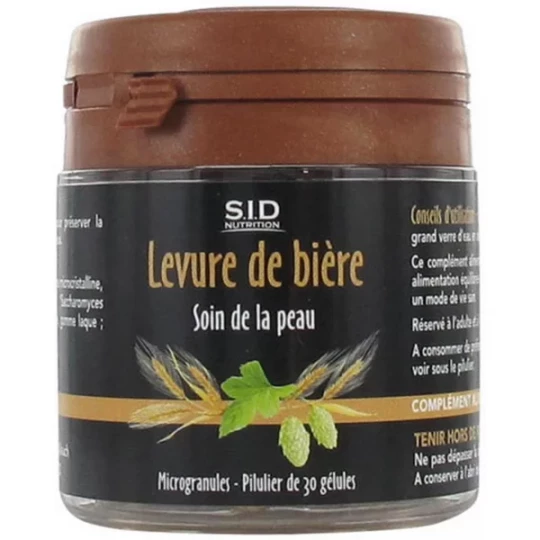 S.I.D Nutrition Soin de la Peau Levure de Bière Gélules x 30