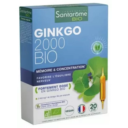 Santarome Bio Ginkgo Bio 2000 Ampoules x 20