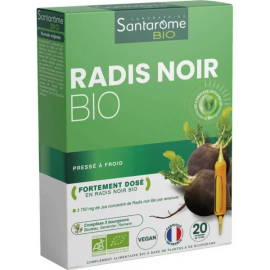 Santarome Bio Radis Noir Bio Ampoules x 20
