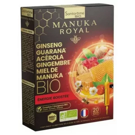 Santarome Manuka Royal Énergie Boostée Bio Ampoules x 20