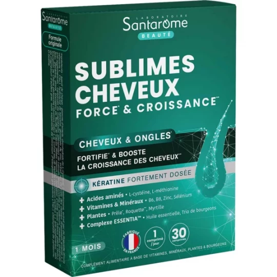 Santarome Sublimes Cheveux Force et Croissance Comprimés x 30
